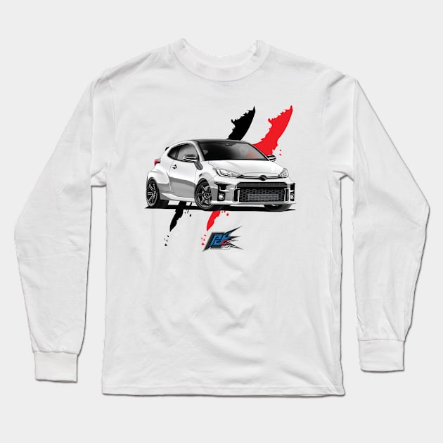 toyota gr yaris white Long Sleeve T-Shirt by naquash